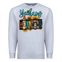 Heather Grey yeehaws and hellnaws Premium Sweatshirt - Jasminsmagicworld
