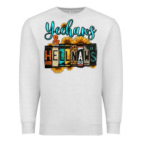 Oatmeal Heather yeehaws and hellnaws Premium Sweatshirt - Jasminsmagicworld