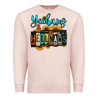 Pale Pink yeehaws and hellnaws Premium Sweatshirt - Jasminsmagicworld