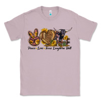 Lilac Peace Love Texas Longhorn Bull Classic Tee - LillyAllenDesigns