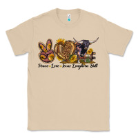 Mushroom Peace Love Texas Longhorn Bull Classic Tee - LillyAllenDesigns