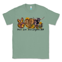 Sage Peace Love Texas Longhorn Bull Classic Tee - LillyAllenDesigns