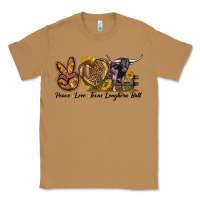 Toasted Coconut Peace Love Texas Longhorn Bull Classic Tee - LillyAllenDesigns