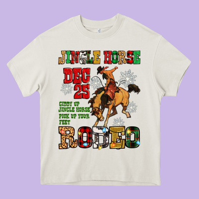 Jingle Horse Dec 25 Giddy Jingle Horse Pick Up Fee Heavy Core Tee Designed By Zillion Design Studio