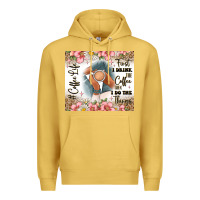 Antique Gold first i drink the coffee then i do the things Premium Hoodie - JahusDesignShop