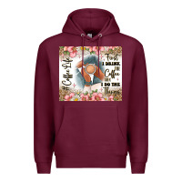 Burgundy first i drink the coffee then i do the things Premium Hoodie - JahusDesignShop