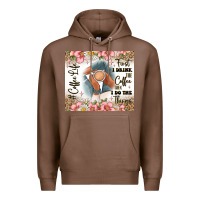 Chestnut first i drink the coffee then i do the things Premium Hoodie - JahusDesignShop