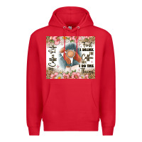 Red first i drink the coffee then i do the things Premium Hoodie - JahusDesignShop