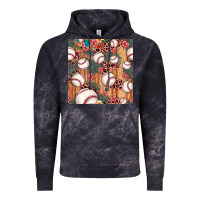 Cloud Black baseball leopard seamless pattern Vintage Hoodie - JahusDesignShop