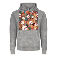 Cloud Rock baseball leopard seamless pattern Vintage Hoodie - JahusDesignShop