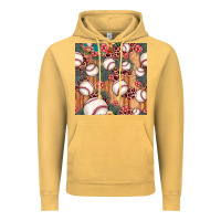 Vintage Mustard baseball leopard seamless pattern Vintage Hoodie - JahusDesignShop