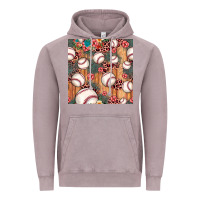 Vintage Zinc baseball leopard seamless pattern Vintage Hoodie - JahusDesignShop