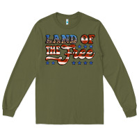 Army Green land of the free america Long Sleeve Tee - Jasminsmagicworld