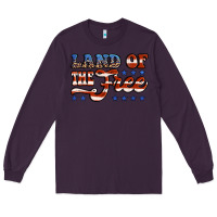 Plum land of the free america Long Sleeve Tee - Jasminsmagicworld