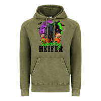 Vintage Olive spooky heifer black angus Vintage Hoodie - RanaPortraitStore