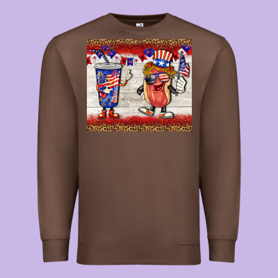 Usa Hot Dog Coca Tumbler Premium Sweatshirt Designed By Barkaloodesign