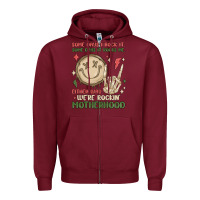 Burgundy some days i rock it some days it rocks me either w Zipper Hoodie - MaliasSmallBusiness