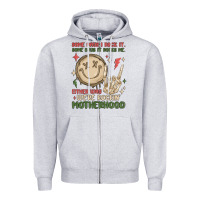Heather Grey some days i rock it some days it rocks me either w Zipper Hoodie - MaliasSmallBusiness