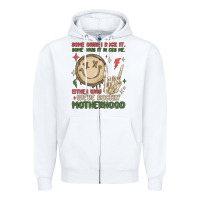 White some days i rock it some days it rocks me either w Zipper Hoodie - MaliasSmallBusiness