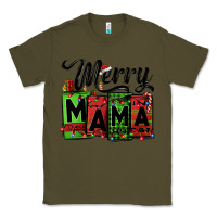Army Green merry mama Christmas Classic Tee - Jasminsmagicworld