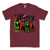 Burgundy merry mama Christmas Classic Tee - Jasminsmagicworld