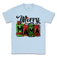 Dusty Blue merry mama Christmas Classic Tee - Jasminsmagicworld