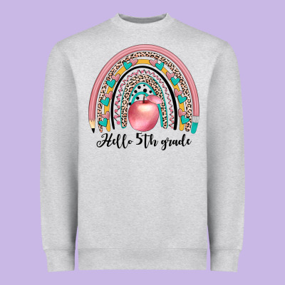 Hello 5th Grade Heavyweight Sweatshirt Designed By Jahusdesignshop