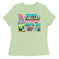 This Bunny Hops On Coffee Ladies Tee | Teevron