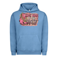 Pigment Pebble Blue give boot to the cancer Urban Hoodie - CowGirlArtShop