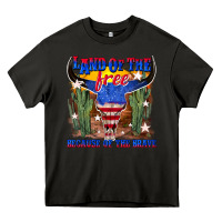 Asphalt land of the free because of the brave Heavy Core Tee - texasbilliewilder