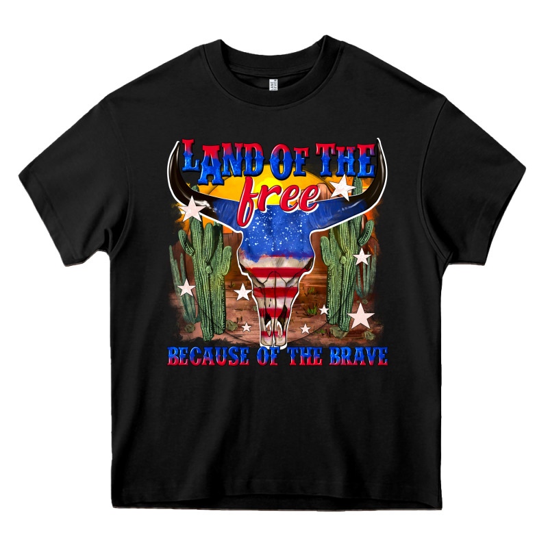 Land Of The Free Because Of The Brave Heavy Core Tee by texasbilliewilder | Teevron