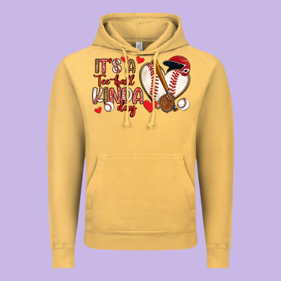 It S A Tee Ball Kinda Day Baseball Vintage Hoodie Designed By Artiststas