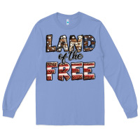 Land Of The Free America Western Pattern Long Sleeve Tee | Teevron