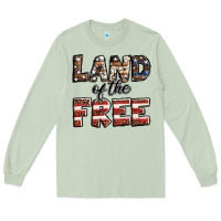 Matcha Land of the free America western pattern Long Sleeve Tee - Jasminsmagicworld