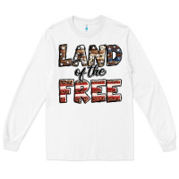 White Land of the free America western pattern Long Sleeve Tee - Jasminsmagicworld