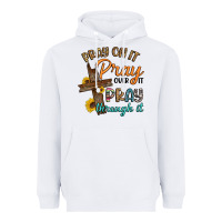 White pray on it pray over it pray through it Heavyweight Hoodie - Artiststas
