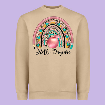 Hello Daycare Heavyweight Sweatshirt Designed By Jahusdesignshop