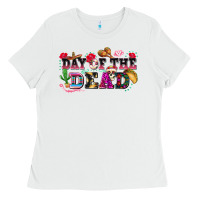 White day of the dead Ladies Tee - texasbilliewilder