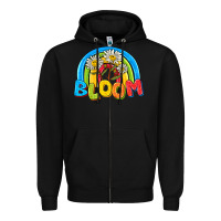 Black bloom Zipper Hoodie - NancyCooperArtShop