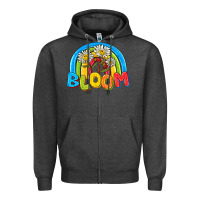 Charcoal Heather bloom Zipper Hoodie - NancyCooperArtShop