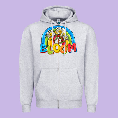 Bloom Zipper Hoodie Designed By Nancycooperartshop