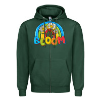 Sports Green bloom Zipper Hoodie - NancyCooperArtShop