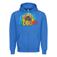True Royal bloom Zipper Hoodie - NancyCooperArtShop