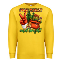Lemon stay merry and bright peace hand Premium Sweatshirt - Jasminsmagicworld