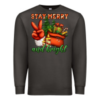Smoke stay merry and bright peace hand Premium Sweatshirt - Jasminsmagicworld