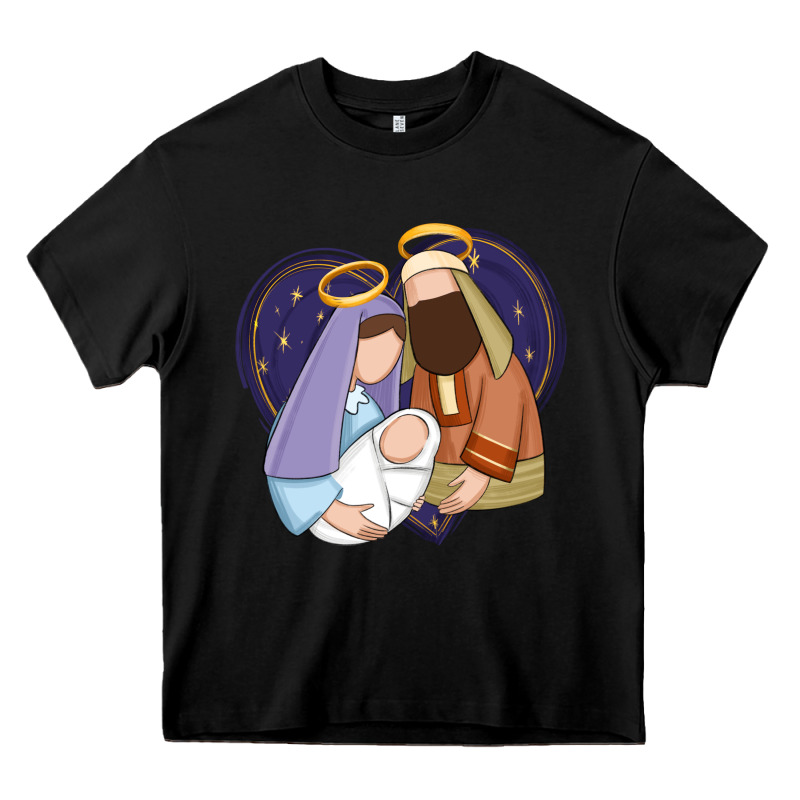Holy Night Jesus Birth Heavy Core Tee by Zillion Design Studio | Teevron