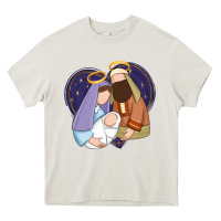 Cream holy night jesus birth Heavy Core Tee - Zillion Design Studio