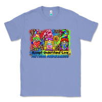 Colony Blue accept understand love autism awareness western background Classic Tee - BarkalooDesign