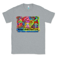 Heather Grey accept understand love autism awareness western background Classic Tee - BarkalooDesign