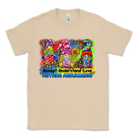 Mushroom accept understand love autism awareness western background Classic Tee - BarkalooDesign